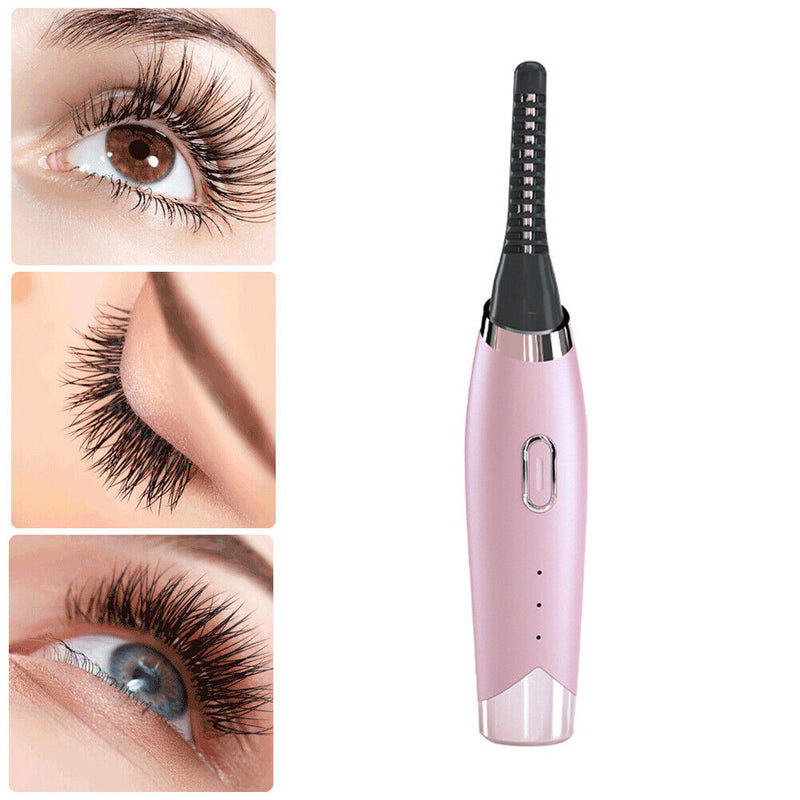 Electric Heated Eyelash Curler Applicator Long Lasting Eye Lash Curling Sup