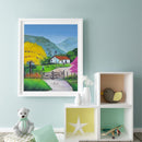 Paint By Numbers DIY Mountain Hut Hand Painted Canvas Picture Home Wall Decor