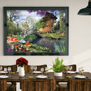 Full Embroidery DIY Printed Canvas Landscape Pattern 11CT Needlework Set Decor