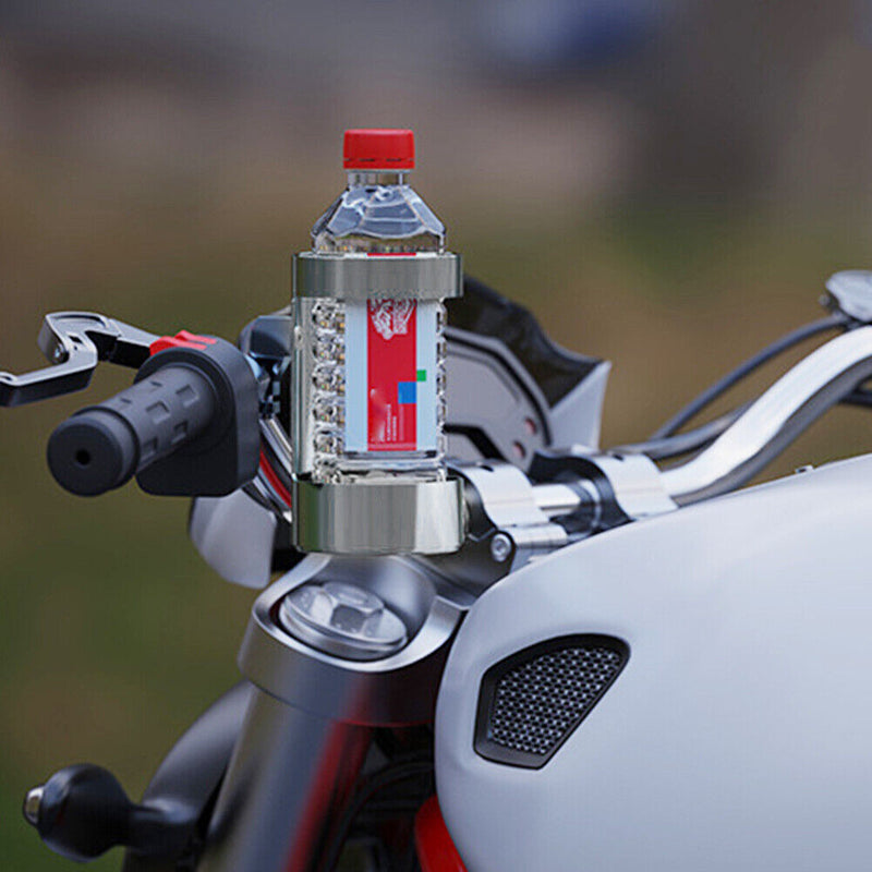 MTB Road Bicycle Bottle Holder Aluminum Alloy Bike Kettle Cup Rack (Sliver)