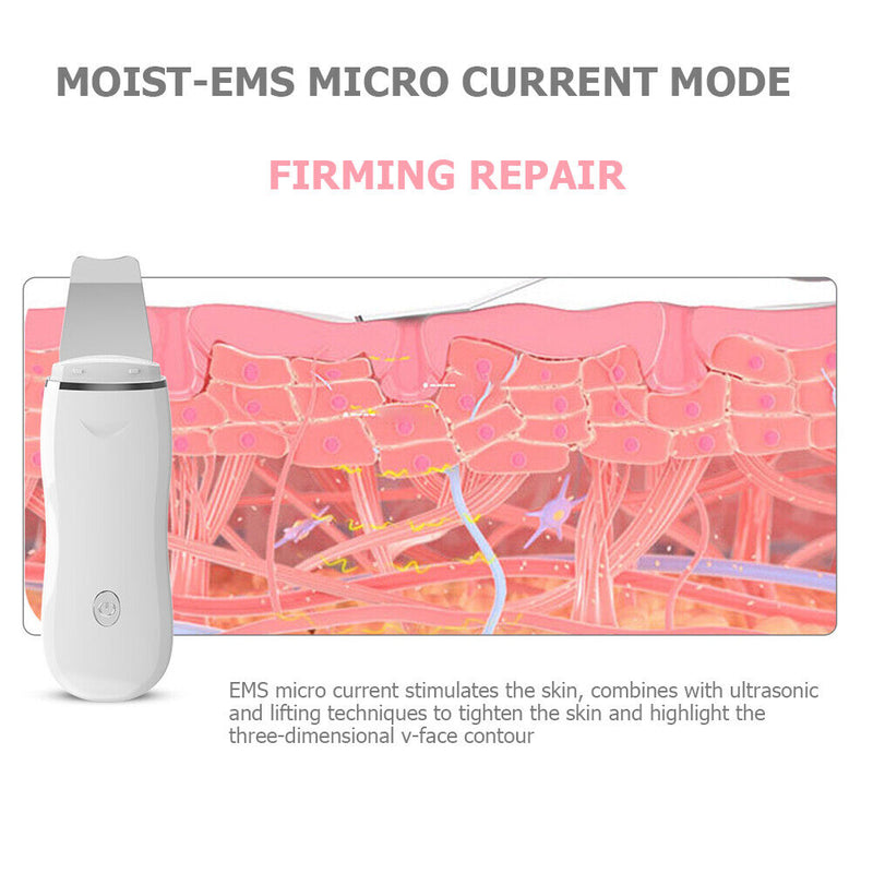 Massager Skin Scrubber Cleaner Ultrasonic Blackhead Exfoliating Exfoliating Spatula