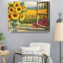 5D Full Round Drill Sunflower Diamond Painting Kit for DIY Home Art Decoration