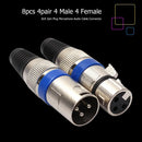 8pcs 3Pin XLR Connector Microphone Plug Male Female Adapter MIC Wire Connec