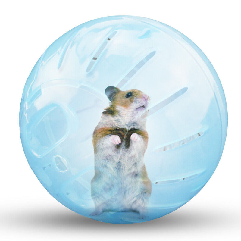 Pet Mini Jogging Ball Hamster Exercise Plastic Clear Trot Ball Toys (Blue) Newly