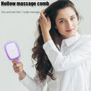 Hollow Detangling Hairdressing Comb Wet Dry Hair Scalp Plate Combs (Purple)