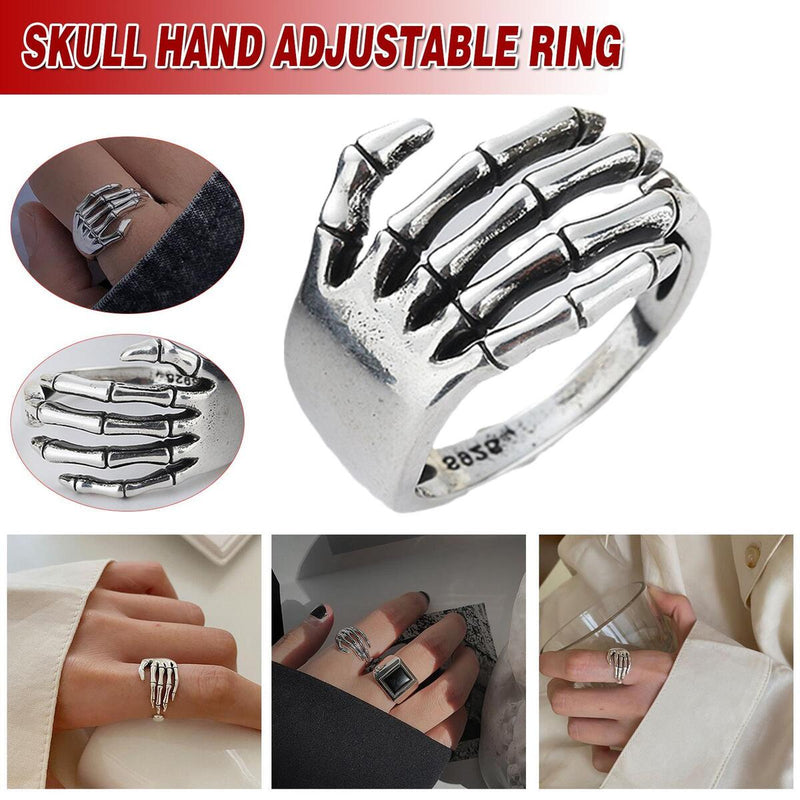 Skeleton Hand Silber Plt verstellbarer Daumenring Damen Schmuck Geschenk.