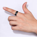 Casual Temperature Ring Smart Mood Couple Finger Knuckle Ring (Black US 12)