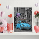 Frameless Oil Paint By Numbers DIY Balloon Car Picture Craft Kit for Bedroom