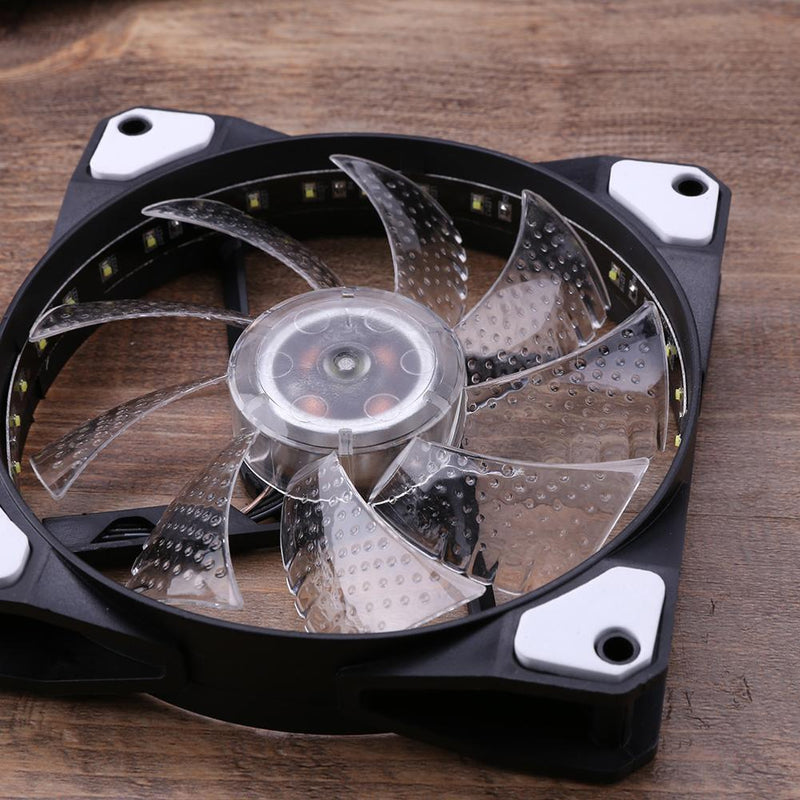 PC Computer 33 LED 120mm Silent Computer Case Heatsink Cooler Fan(White) Newly