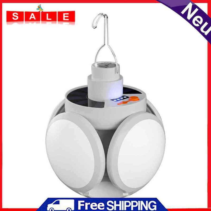 LED Solar Camping Light Bulb Rechargeable Flashlight Night Lamp Camping Supplies