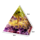 Pyramid Ogan Crystal Energy Tower Nature Reiki Chakra Crushed Stone (A) Newly