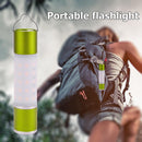 USB Rechargeable LED Telescopic Flashlight Zoomable Hanging Torch (Green)