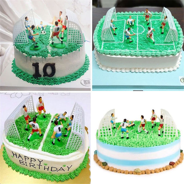 Decorations Set of 9 Soccer Toppers Football Toppers for Birthday Cake Cupcakes