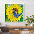 Diamond Painting Partial Special Drill Sunflower butterfly Picture of Rhin