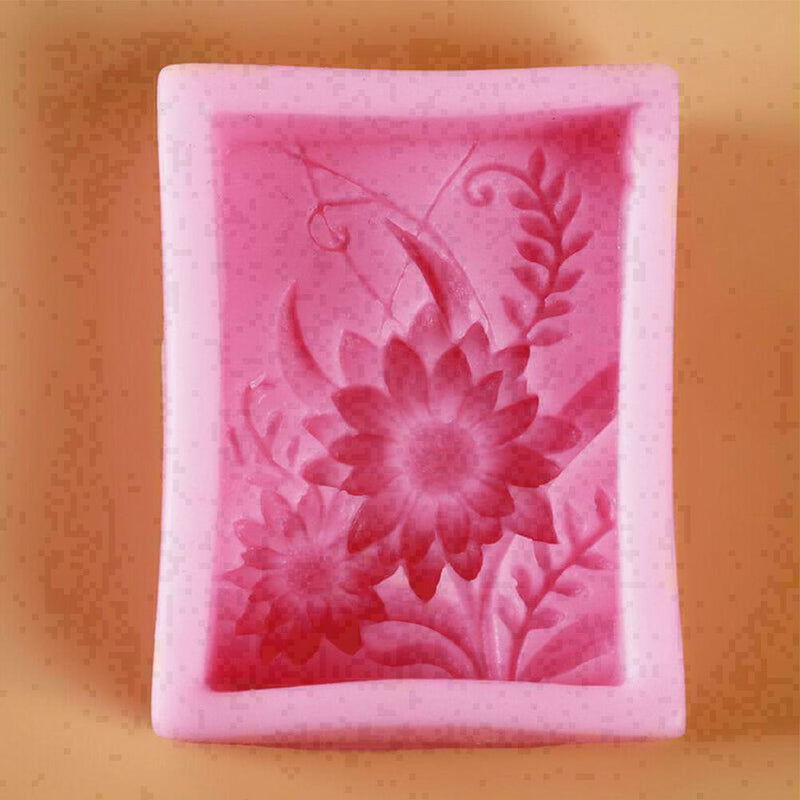 Silicone Sun flower Handmade Soap Mold Candle Mould Single Q0K9