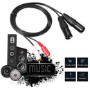 2RCA Male to Dual 2XLR Male 1.5m Stereo Audio Connection Microphone Cable Wire
