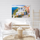 Painting By Numbers DIY Drawing Coastal Town Hand Painted Oil Canvas Kit Craf