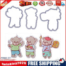 3pcs Bear Silicone Clear Stamp + Cutting Dies Stencil Frame Scrapbook Craft