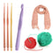 12pcs 2-10mm Plastic Crochet Hook Set Knitting Needles Craft Weaving Tools