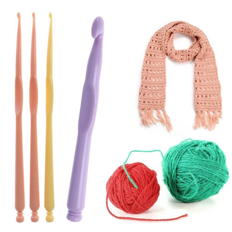 12pcs 2-10mm Plastic Crochet Hook Set Knitting Needles Craft Weaving Tools