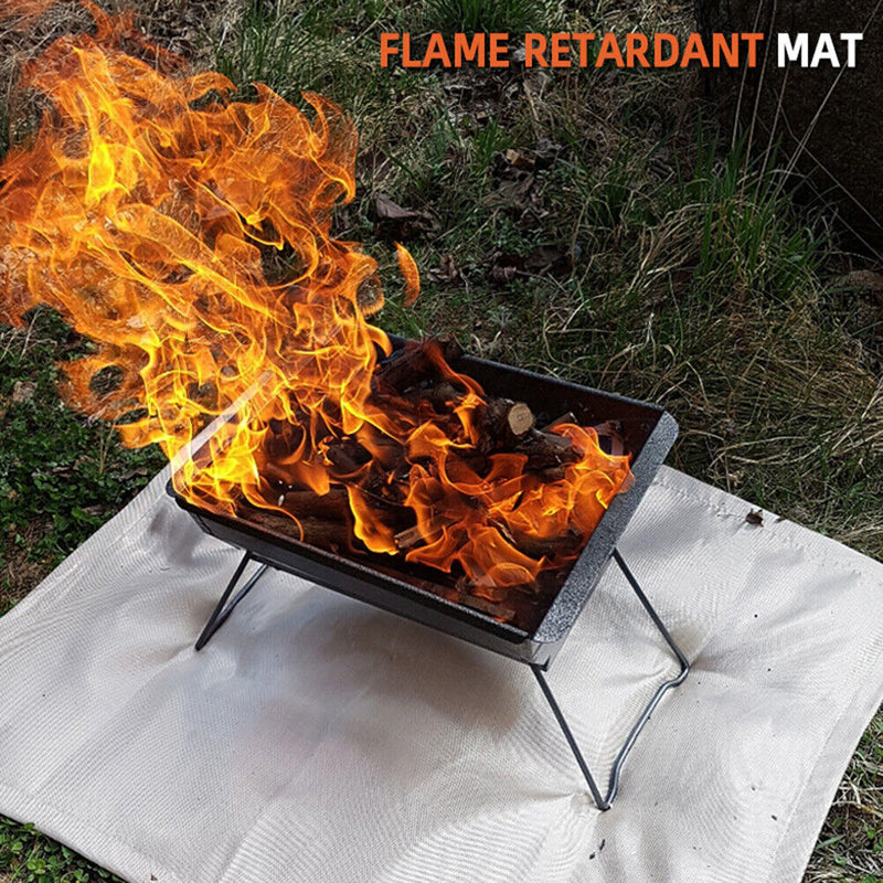 Outdoor Fire Retardant Blanket Fireproof Thermal Resistant Mat (S 45x45cm) Newly