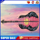 Guitar Scenery Frameless DIY Oil Paint by Numbers Hand Painted Artwork