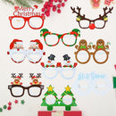 Photo Prop Paper Glasses Frame Christmas Glasses Xmas Tree Elk Santa Claus