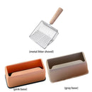 Cat Litter Shovel Wooden Handle Pet Toilet Cleaning Poop Scooper (Metal)