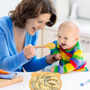 Kids Silicone Plate Baby Bowl with Suction Non-Slip BPA Free Dish (Yellow) Newly