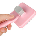 Pet Needle Comb Steel Pet Loose Hair Remover Brush Auto Epilation (Pink) Newly