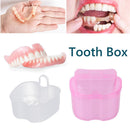 Denture Care Bath Box Clean False Teeth Nursing Hang Net Container (Pink)