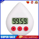 Water Drop Electronic Countdown LCD Digital Timer Study Alarm Clock (White)