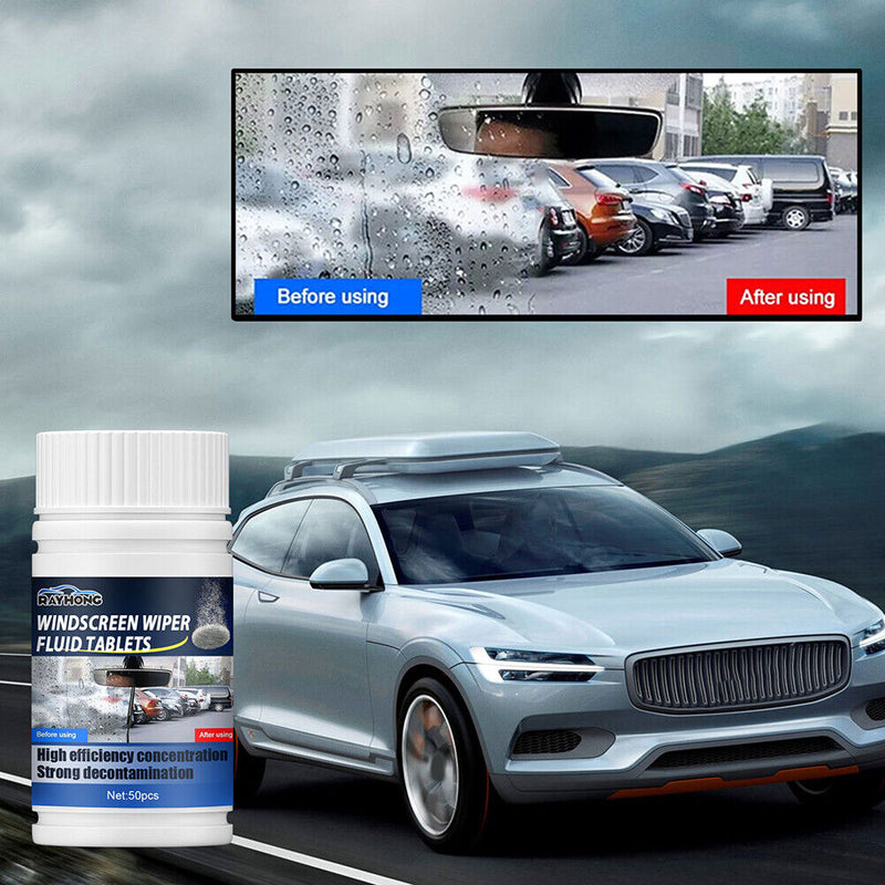 50pcs Windshield Washer Fluid Tablets Car Automobile Wiper Cleaner Efferves