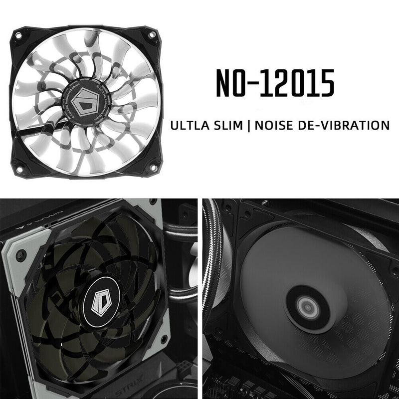 ID-COOLING 12cm Thin Chassis Cooling Fan for PC Case CPU 4 Pin Silent Radiator