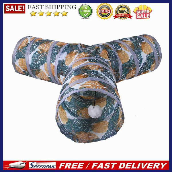 Cat Tunnel Tube 2/3/4 Way Foldable Cat Kitten Tunnel Training Interactive T