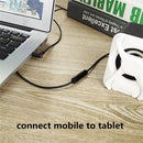 With Microphone Volume Control Aux Headphones Male to Male 3.5mm Audio Cable