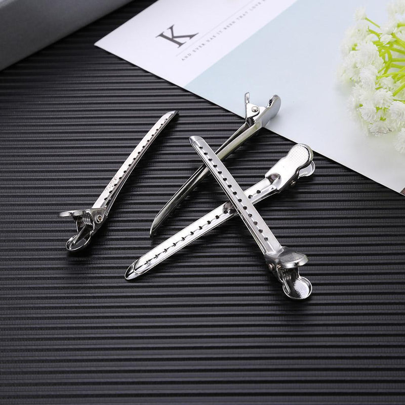 10pcs Hairdressing Duck Mouth Hair Clips Positioning Hairpins (Round Head) Newly