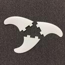 3pcs Surfboard Fin for FCS G5 Longboard Water Wave Fin Paddle Board (White)