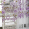 4pcs Peony Curtain Living Room Bedroom Home Door Window Curtain (Purple)