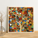 Oil Paint By Numbers Different Color Tree Frameless Picture Craft Kit for Home