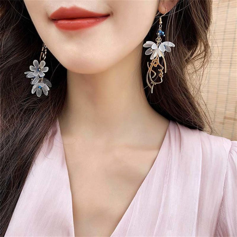Wedding Flowers Earring Earring Jackets Flower Hanging Earrings Earrings