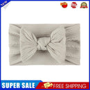 Soft Nylon Baby Headband Bows Newborn Girls Infant Turban Hairband (Grey)
