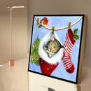 Cat 5D DIY Full Round Drill Diamond Painting Rhinestone Animal Canvas Pictures