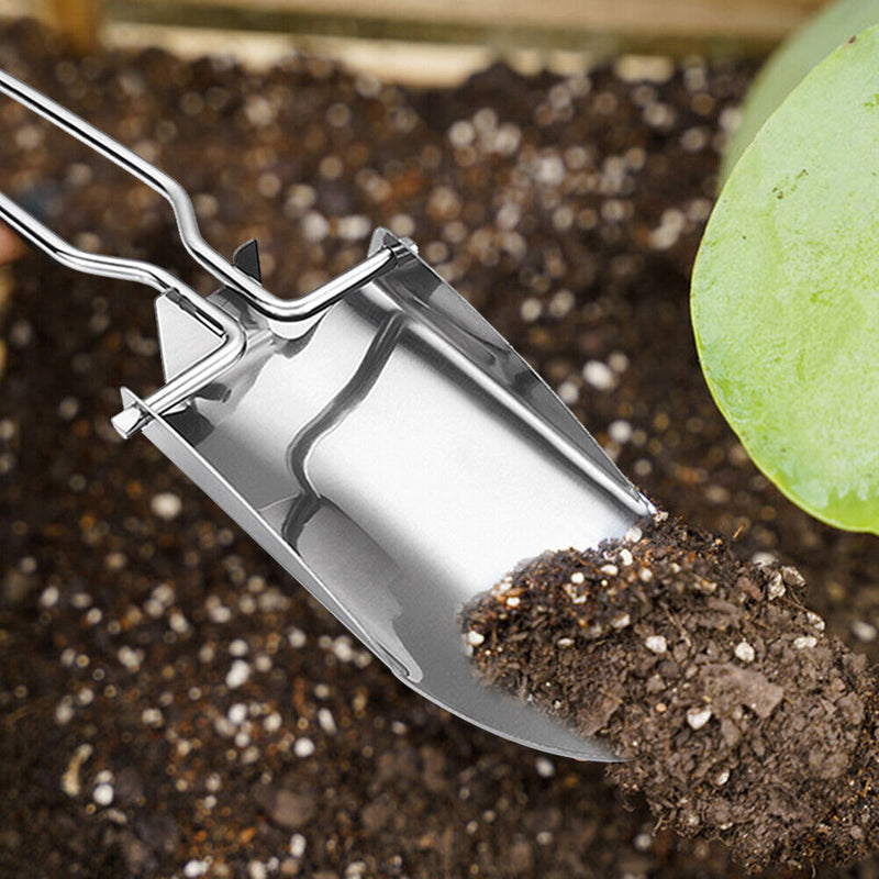 Mini Portable Stainless Steel Gardening Shovel Soil Loosening Foldable Spat