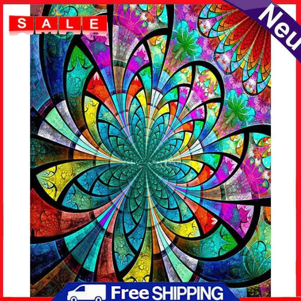 Mandala Flower Canvas Paint By Numbers Oil Hand Painted Drawing Kit Home Decor