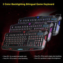 A877 3-Color Backlit Mechanical Feeling Wired Gaming Keyboard