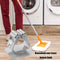 Self-Adhesive Wall Mounted Mop Clip Holder Seamless Hanging Bracket (Gray) Newly