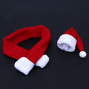 2pcs Christmas Non-woven Fabric Hat Scarf Red Wine Bottle Christmas Decor