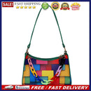 Geometric Hit Color Underarm Bags Leather Women Casual Shoulder Clutches Handbag