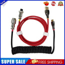 2pcs Mechanical Keyboard Cable Type-C USB Aviation Spring Wire(Red)